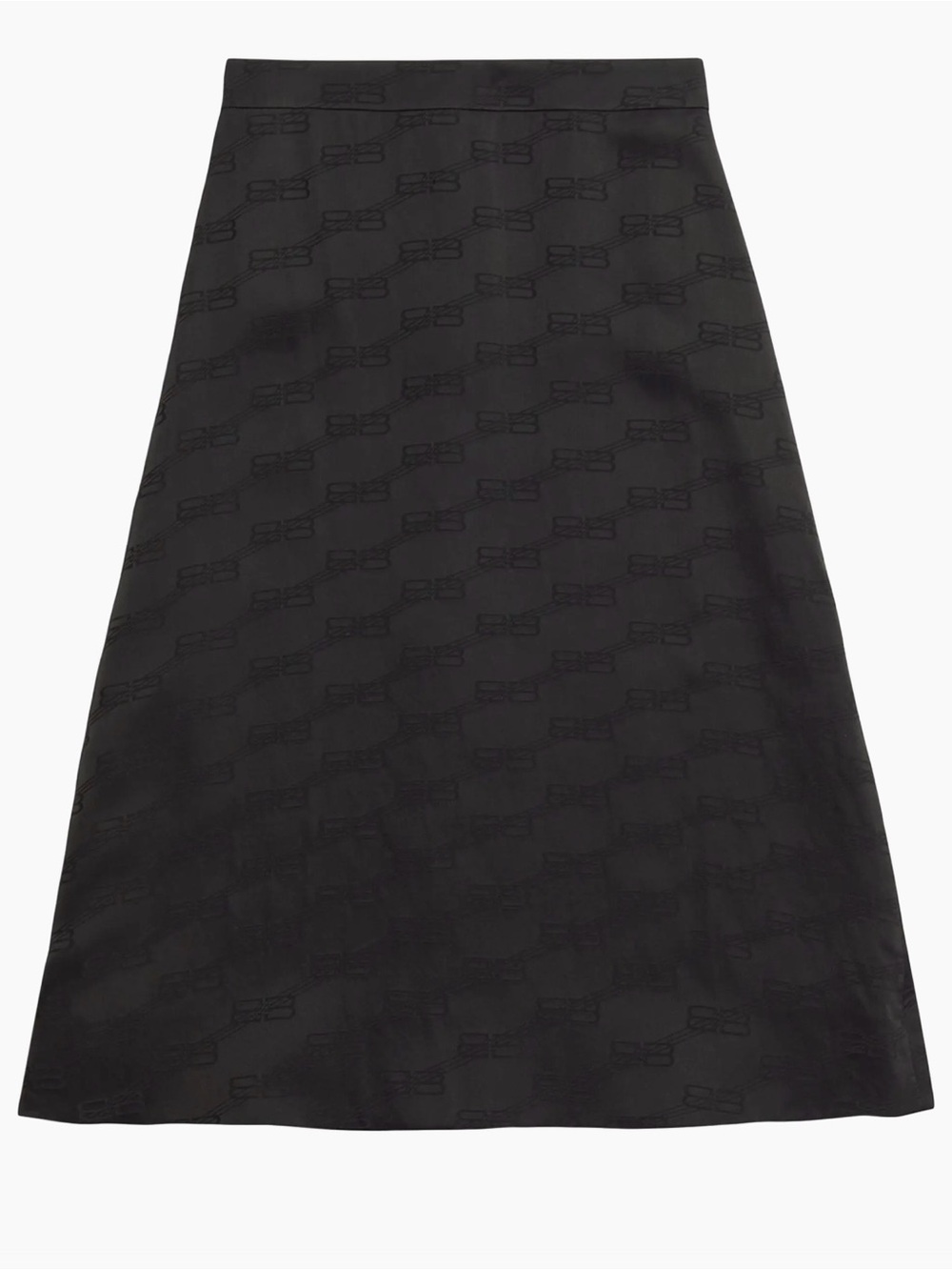 Balenciaga BB Monogram A-Line Logo Jacquard Skirt